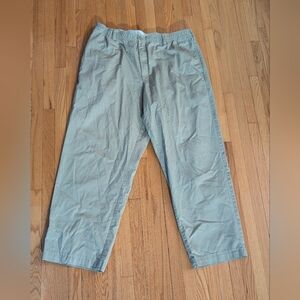 Lands' End Men's Sage Green Elastic-Waist Chinos